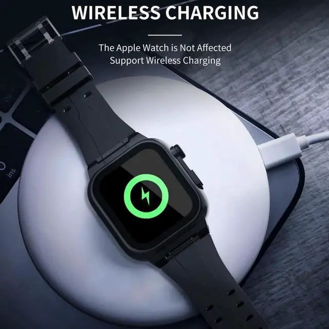 Alt view image 7 of 7 - Compatible with Apple Watch Series 8 / Series 7 41mm Waterproof Case, Full Body Protective Cover with Screen Protector and Band For iWatch S8 S7 41mm