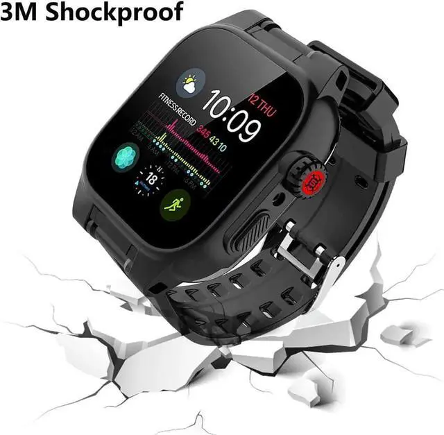 Alt view image 4 of 6 - Apple Watch Series 3 / 2 42mm Waterproof Case, Built-in Screen Protector 360 Full-Body Protection, Dustproof Shockproof Cover For Apple Watch 42mm Series 3 Series 2