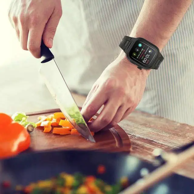 Alt view image 3 of 6 - Apple Watch Series 3 / 2 42mm Waterproof Case, Built-in Screen Protector 360 Full-Body Protection, Dustproof Shockproof Cover For Apple Watch 42mm Series 3 Series 2