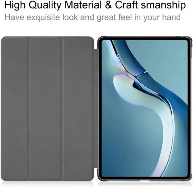 Alt view image 3 of 7 - Case For Huawei Matepad Pro 12.6 inch 2021 WGR-W09 / WGR-W19, Shockproof Protective Cover Ultra Light Slim Cover with Trifold Kickstand Black