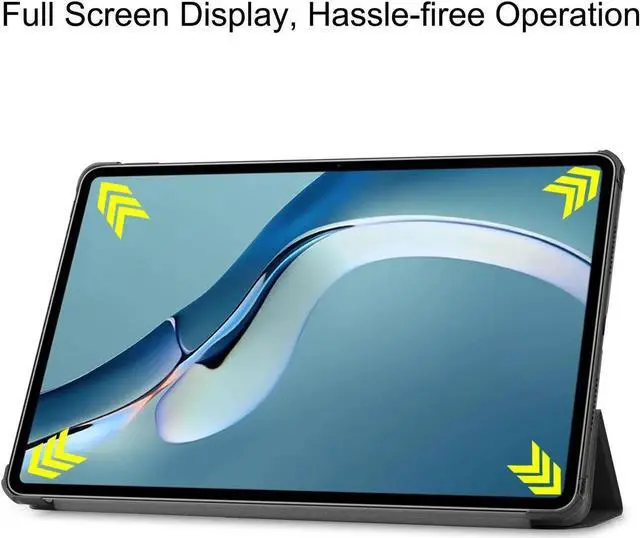 Alt view image 7 of 7 - Case For Huawei Matepad Pro 12.6 inch 2021 WGR-W09 / WGR-W19, Shockproof Protective Cover Ultra Light Slim Cover with Trifold Kickstand Black