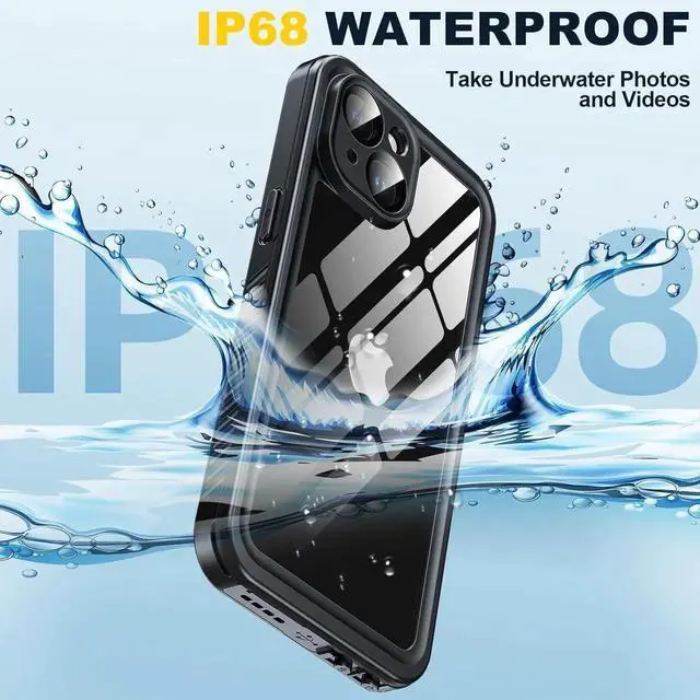 Alt view image 4 of 7 - for iPhone 15 Case Waterproof, Built-in Screen & Lens Protector [14 FT Military Drop Proof] [Full Body Shockproof] [Dustproof] [IP68 Underwater] Phone Case for iPhone 15 6.1 inch
