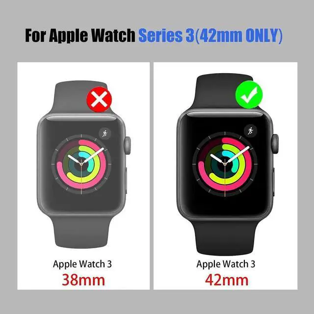 Alt view image 7 of 7 - Waterproof Case for 42mm Apple Watch Series 3 and Series 2 with Built-in Screen Protector Full Body Shell for Waterproof Anti-Scratch Shockproof Impact Resistant with Watch Band