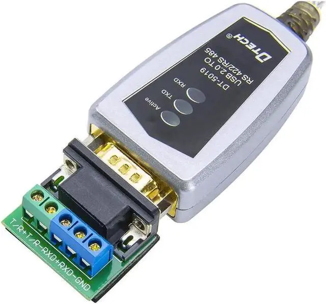 Alt view image 2 of 7 - DTECH USB to RS422 RS485 Serial Port Converter Adapter Cable with FTDI Chip Supports Windows 10 8 7 XP Macbook - 16FT