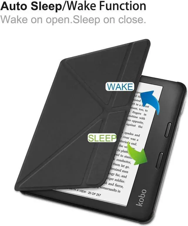 Alt view image 2 of 7 - Slim Case for Kobo Libra 2 2021 Released - Soft TPU Protective Back Cover with Auto Wake/Sleep for 7 inch Kobo Libra 2 eReader