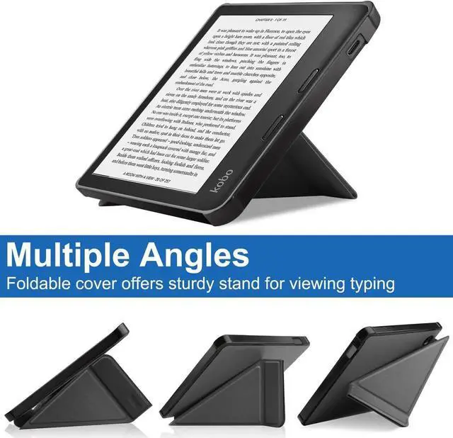 Alt view image 2 of 7 - Slim Case for Kobo Libra 2 2021 Released - Soft TPU Protective Back Cover with Auto Wake/Sleep for 7 inch Kobo Libra 2 eReader Grey