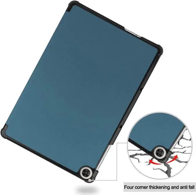 Alt view image 5 of 7 - Case For Huawei MatePad T10s 10.1" 2020 AGS3-L09 / AGS3-W09 Shockproof Protective Cover with Trifold Kickstand for Huawei MatePad T10s 10.1 Inch 2020 Dark Green