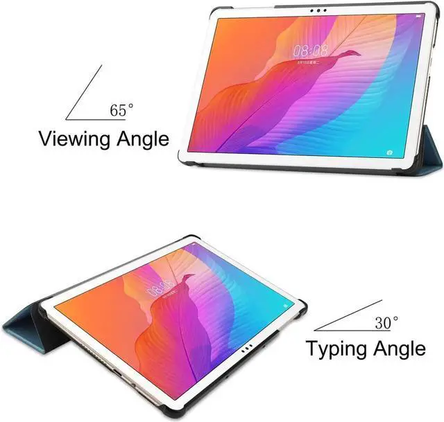 Alt view image 7 of 7 - Case For Huawei MatePad T10s 10.1" 2020 AGS3-L09 / AGS3-W09 Shockproof Protective Cover with Trifold Kickstand for Huawei MatePad T10s 10.1 Inch 2020 Dark Green