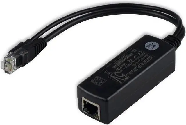 Alt view image 4 of 7 - IEEE 802.3af Micro USB Active PoE Splitter Power Over Ethernet Adapter 48V to 5V 2.4A for Echo Dot, Tablets, Dropcam or Raspberry Pi