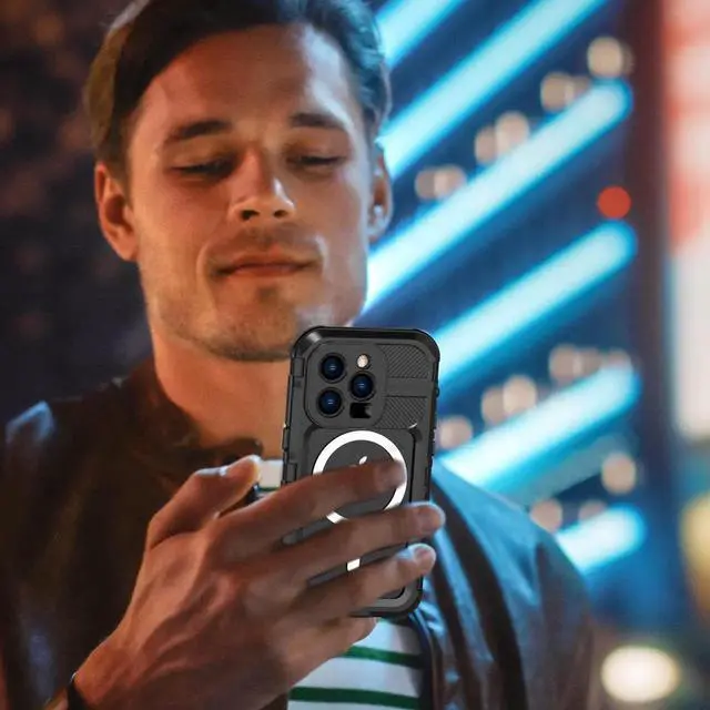 Alt view image 2 of 7 - iPhone 14 Pro Waterproof Case, MagSafe Compatible, Built-in Screen Protector IP68 Underwater Dustproof 360 Full Body Shockproof Protective Cover for iPhone 14 Pro 6.1 inch 2022