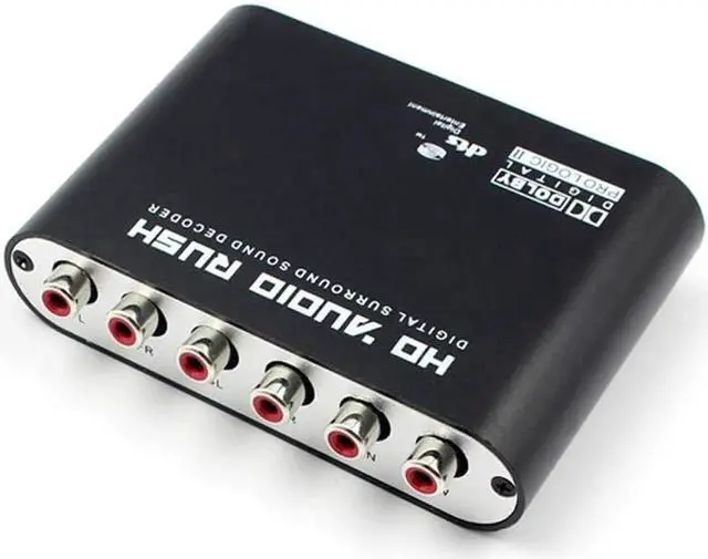 Main image of 5.1 Channel AC3 DTS Dolby HD Audio Rush Converter Surround Sound Decoder Optical SPDIF Coaxial Digital to Analog 6 RCA Adapter