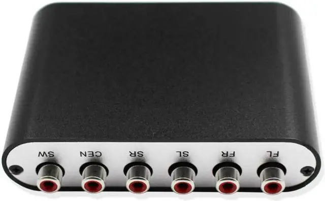Alt view image 6 of 7 - 5.1 Channel AC3 DTS Dolby HD Audio Rush Converter Surround Sound Decoder Optical SPDIF Coaxial Digital to Analog 6 RCA Adapter