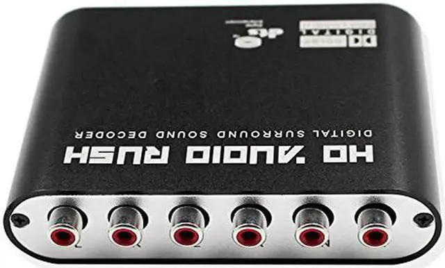 Alt view image 3 of 7 - 5.1 Channel AC3 DTS Dolby HD Audio Rush Converter Surround Sound Decoder Optical SPDIF Coaxial Digital to Analog 6 RCA Adapter