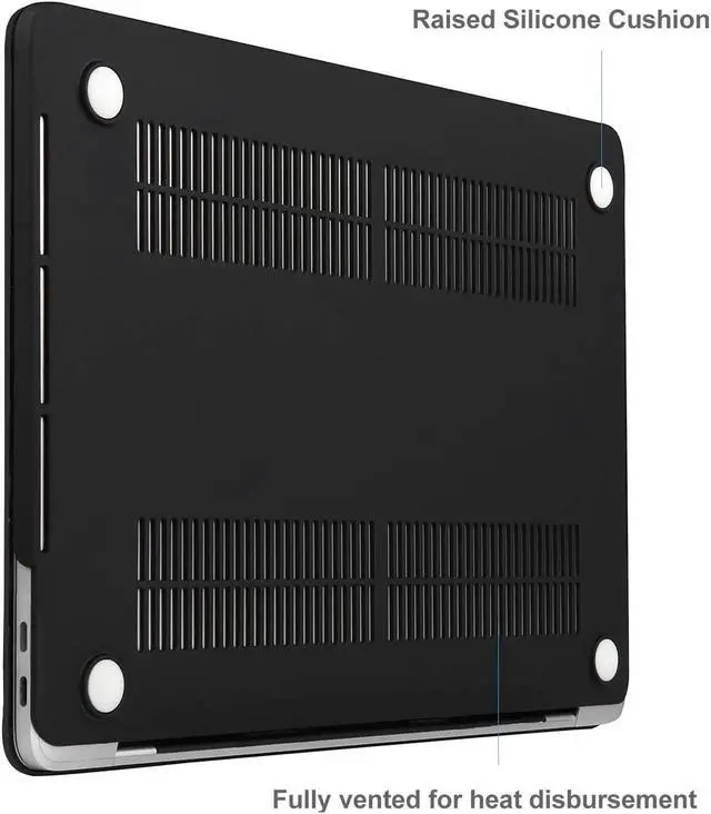 Alt view image 6 of 7 - MacBook Pro 13 Case 2019 2018 2017 2016 Release A2159 A1989 A1706 A1708, Hard Case Shell Cover and Keyboard Skin Cover for MacBook Pro 13 Inch with/Without Touch Bar Black