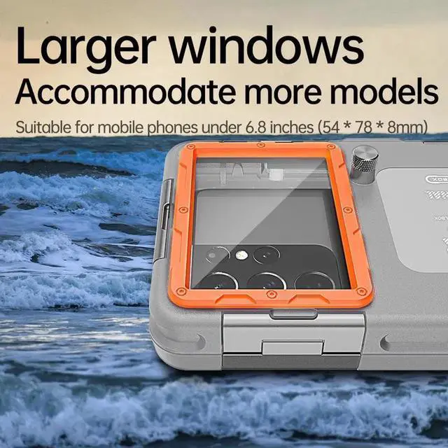 Alt view image 5 of 7 - Professional 15m/50ft Snorkeling Underwater Phone case with Lanyard, Diving Swimming for Phone Screen in Size 4.7-6.9 inches Photo Video Waterproof Housing for iPhone Huawei Samsung Series etc