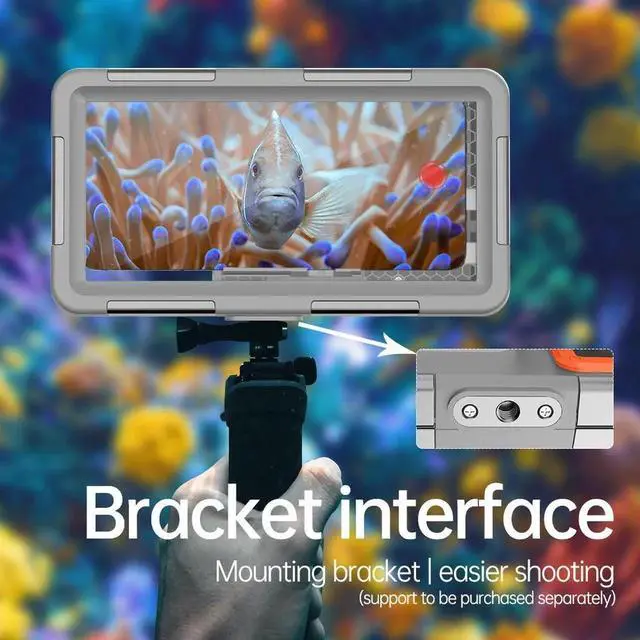 Alt view image 4 of 7 - Professional 15m/50ft Snorkeling Underwater Phone case with Lanyard, Diving Swimming for Phone Screen in Size 4.7-6.9 inches Photo Video Waterproof Housing for iPhone Huawei Samsung Series etc