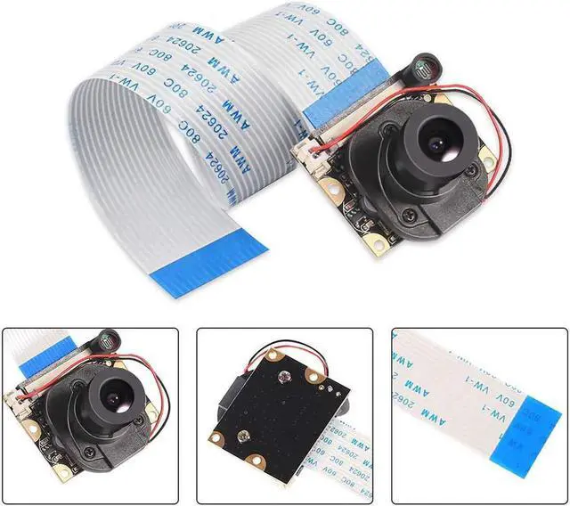 Alt view image 5 of 7 - Raspberry Pi 3 2 Model B B Plus A+ Camera Module with Automatic IR-Cut Night Vision Camera Video Module Adjustable Focus 5MP OV5647 Sensor 1080p HD Webcam Camera for Raspberry Pi 2 3 Model B Model B+
