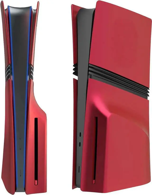 Alt view image 4 of 7 - FacePlates for PS5 Pro Disc Edition Cover Plate for PS5 Pro Premium ABS Replacement Plates Anti-Scratch Dustproof Protective Shell Case for PlayStation 5 Pro Disc Version Red