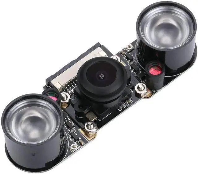 Alt view image 4 of 4 - For Raspberry Pi 3 Model B Plus Camera Module Fisheye Wide Angle 5MP 1080p Night Vision Camera Module for Raspberry Pi 3 Model B+ and Raspberry Pi Model B