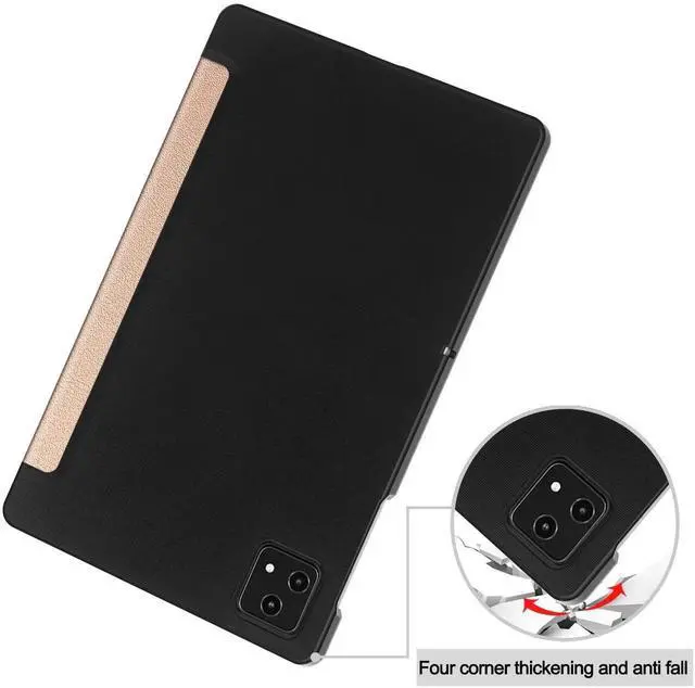 Alt view image 3 of 7 - for T-Mobile Revvl Tab 5G Tablet Case 10.36 Inch, Auto Wake/Sleep and Slim Leather Full Protector Trifold Stand Cover Case for Revvl Tab 5G Tablet 2023 Rose Gold