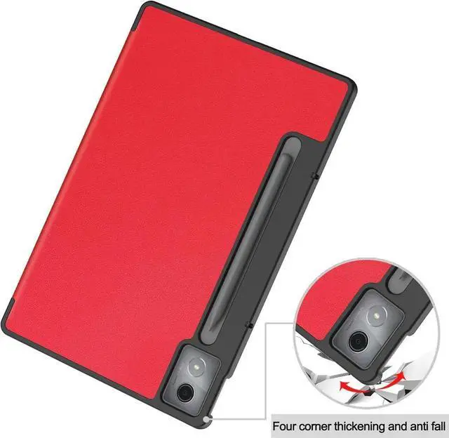 Alt view image 7 of 7 - Case for Lenovo Idea Tab Pro 12.7 inch 2025 TB-373FU TB-375FC, Slim Smart Cover Lightweight Hard Shell Protective Cover with Multi-Angle Stand, Universal Stylus Pen Red