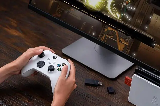 Alt view image 2 of 7 - 8Bitdo Wireless USB Adapter 2 for Switch/Switch2, Windows, Mac & Raspberry Pi, Compatible with Xbox Series X/S, Xbox One, Switch Pro, PS5 Controller and More with OTG Adapter Black