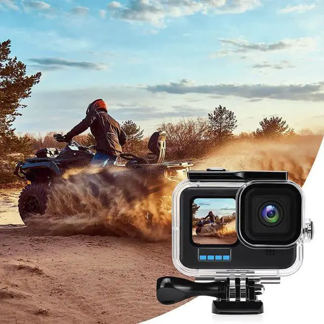 Alt view image 2 of 7 - Waterproof Case for GoPro Hero 12 / Hero 11 / Hero 10 / Hero 9 Black, 60M/196FT Underwater Protective Dive Housing Shell with Bracket Mount Accessories for Go Pro Hero 12/11/10/9 Action Camera