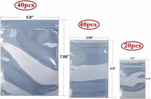 Alt view image 5 of 7 - WERLEO Hard Drive Antistatic Resealable Bags, 100pcs Assorted Sizes Suit for All Types of HDD SSD, ESD Shielding Bags for Desktop Laptop PC Accessories and Electronic Devices