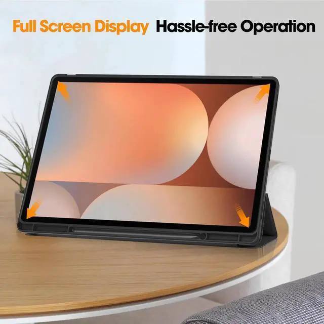 Alt view image 4 of 7 - Case for Samsung Galaxy Tab S10 Ultra 2024/ S9 Ultra 2023/ S8 Ultra 2022 14.6 Inch, Slim Smart Stand Cover Protective Cover with Pencil Holder, Stand, Universal Stylus Pen