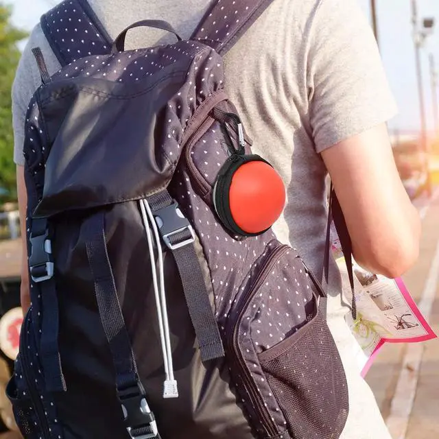 Alt view image 6 of 7 - Protective Cover Case Cover for Pokeball Plus Controller Poke Ball Plus Pikachu Eevee Carrying Case Bag ( Red Bag+ Clear case )