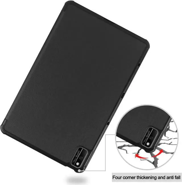 Alt view image 7 of 7 - Case for Huawei Honor V6 10.4 Inch 2020 Release (KRJ-W09) Smart Ultra Slim Leather Multi-Angle Viewing Stand Case with Auto Wake/Sleep for Huawei Honor V6 10.4" Tablet 2020 Black