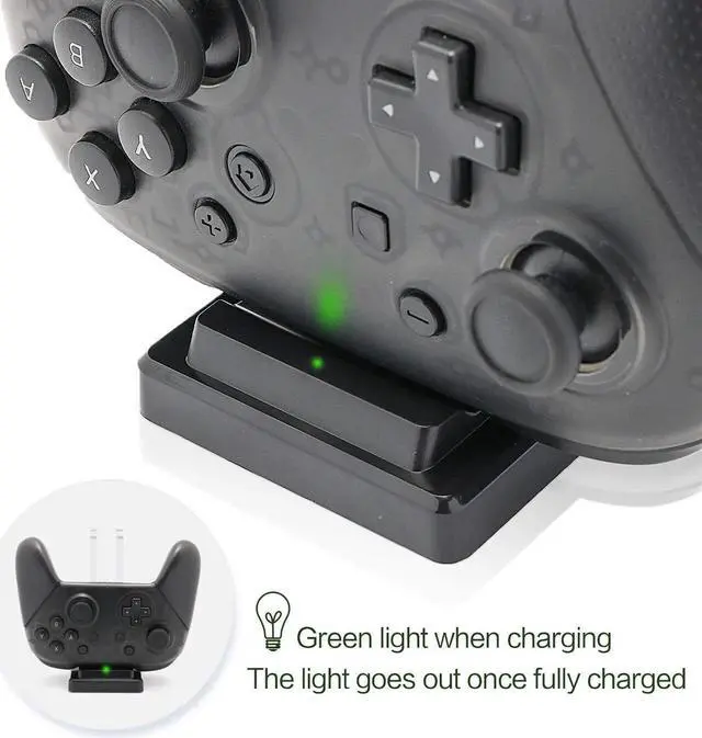 Alt view image 4 of 7 - Controller Charger Dock for Nintendo Switch 6 in 1 Charging Station for Nintendo Switch Joy-Con Controllers and Pro Controllers Black