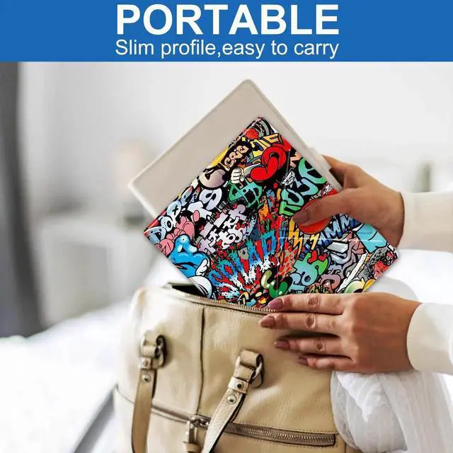 Alt view image 3 of 7 - Slim Case for Kobo Elipsa 2E 10.3 inch 2023 - Premium Leather Case Protective Smart Folio Shell Cover with Pen Holder, Auto Wake/Sleep, Multi-Viewing Angles, Stylus Pen Colorful Tree