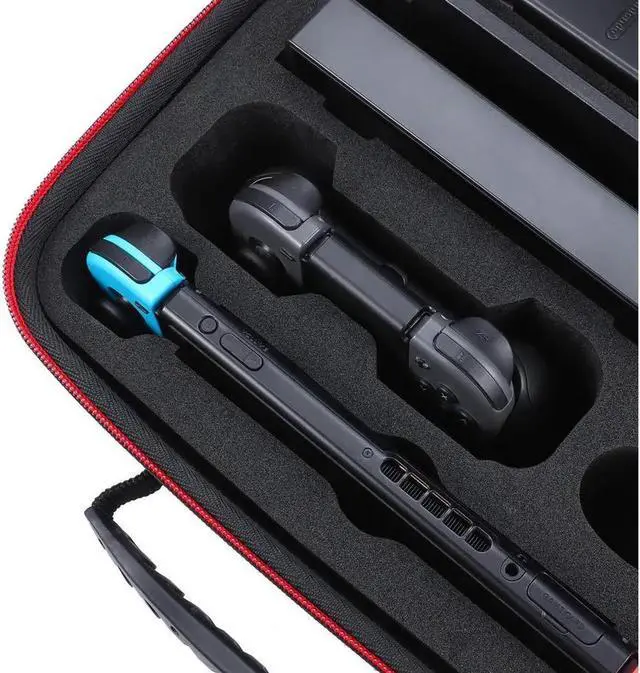 Alt view image 7 of 7 - Deluxe Carry Case for Nintendo Switch, Hard Travel Case Fit Nintendo Switch System and Pro Controller