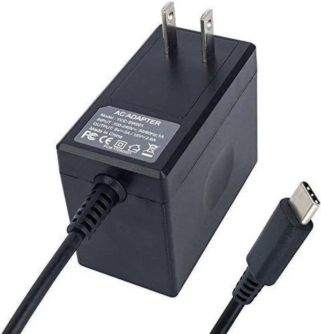 Alt view image 6 of 6 - Nintendo Switch AC Adapter - Nintendo Switch Charger with 5 FT Power Supply Cord and Type C Fast Charging kit - 15V 2.6A AC Adapter for Nintendo Switch Supports TV Mode and Dock Station