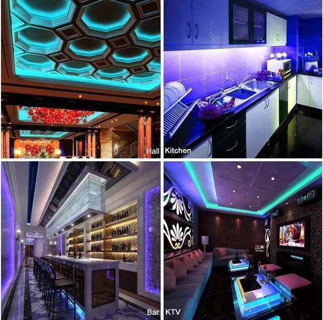 Alt view image 6 of 7 - Bluetooth LED Strip Lights 5050 10M (2 x 5M) 300 LED Stripes Lights Smart Phone Controlled Waterproof RGB LED Band Light for Home & Outdoor Decoration