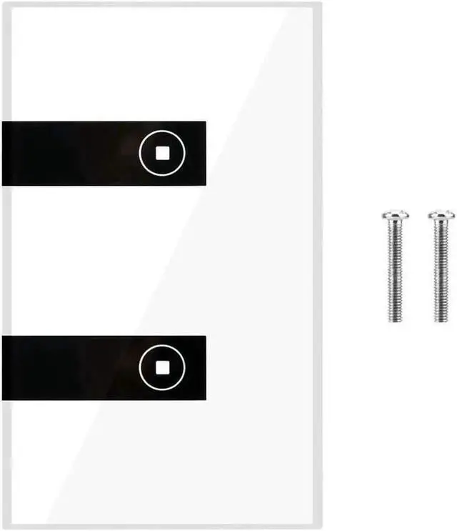 Main image of Smart Switch WiFi Touch Light Switch in-Wall Compatible with Amazon Alexa & Google Home Timing Function Wireless Remote APP Control 2 Gang