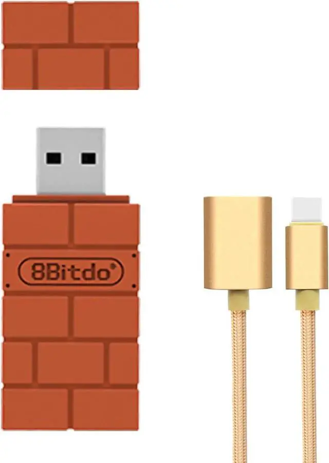 Main image of Bluetooth Wireless Controller Adapter for Nintendo Switch Windows PC Mac Raspberry Pi with a OTG Cable Supports 8Bitdo Controllers Nintendo Switch Pro Joy-cons PS4 PS3 Controllers