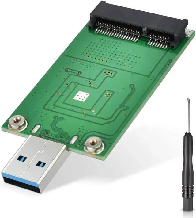 Main image of mSATA Adapter, mSATA to USB 3.0 Adapter, USB mSATA SSD Reader, 50mm Mini SATA Converter as Portable Flash Drive External Hard Drive (No Cable Needed)