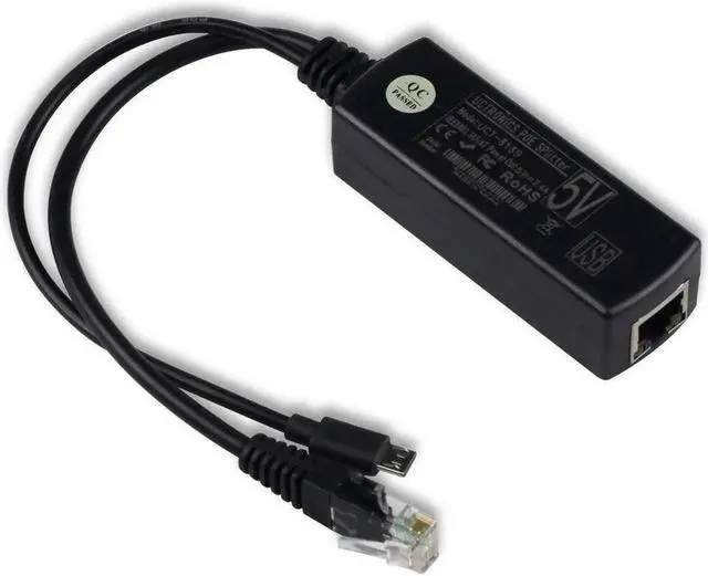Alt view image 5 of 6 - IEEE 802.3af Micro USB Active PoE Splitter Power Over Ethernet 48V to 5V 2.4A for Tablets, Dropcam or Raspberry Pi (48V to 5V 2.4A)