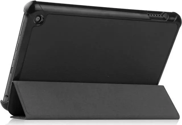 Alt view image 7 of 7 - Case for All New Amazon Fire 7 inch Tablet (12th Generation, 2022 Released) - Lightweight Tri-fold Stand Auto Wake/Sleep Folio Stand Cover with Universal Stylus Pen