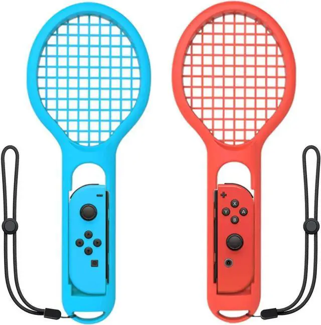 Main image of Tennis Racket for Nintendo Switch Joy-Con Controller,Accessories for Nintendo Switch Game Mario Tennis Aces Blue and Red - Only Use for Swing Mode on Nintendo Switch