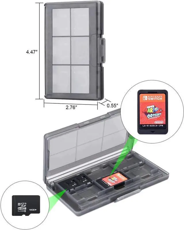 Alt view image 2 of 7 - Tennis Racket for Nintendo Switch Joy-Con Tendak Game Accessories for Mario Tennis Aces Game with 12 in 1 Game Card Case - 2 Pack Black + Red