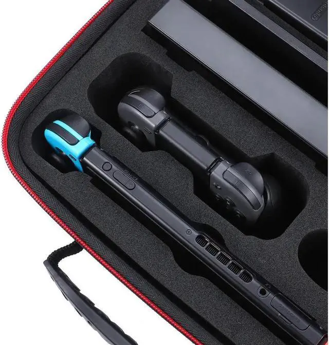 Alt view image 7 of 7 - Deluxe Carry Case for Nintendo Switch Werleo Hard Travel Case Fit Nintendo Switch System and Pro Controller