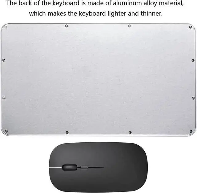 Alt view image 4 of 7 - Ultra-Slim Bluetooth Keyboard and Mouse Combo Rechargeable Portable Wireless Keyboard Mouse Set for Apple iPad iPhone iOS 13 and Above Samsung Tablet Phone Smartphone Android Windows Light