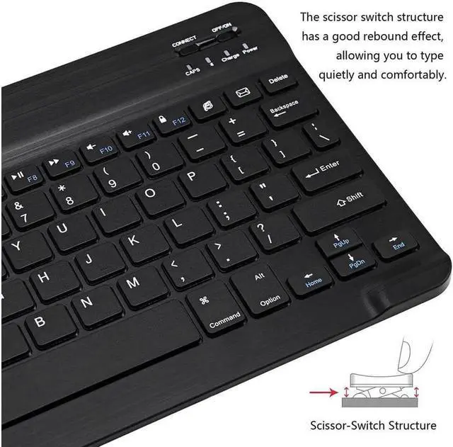 Alt view image 5 of 7 - Ultra-Slim Bluetooth Keyboard and Mouse Combo Rechargeable Portable Wireless Keyboard Mouse Set for Apple iPad iPhone iOS 13 and Above Samsung Tablet Phone Smartphone Android Windows Light