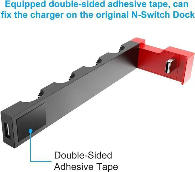Alt view image 6 of 7 - Charger for Nintendo Switch Joy Cons Controllers, Charging Dock Base Station for Nintendo Switch Joy-Con with Indicator, Charger Station Stand for 4 Joy Cons