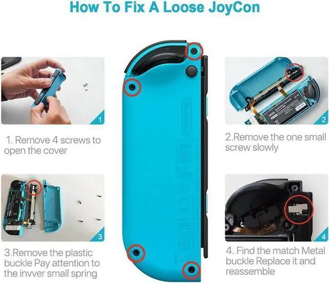 Alt view image 3 of 7 - Joy-Con Metal Buckles Replacement Parts for Nintendo Switch Joy Con Repair Replacement Latches Left and Right Lock Buckles with Screwdrivers