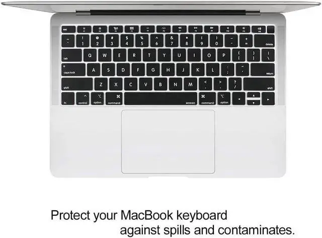 Alt view image 2 of 6 - Compatible with MacBook Air 13 inch Case 2020 2019 2018 Release A2337 M1 A2179 A1932 Retina Display with Touch ID, Protective Plastic Hard Shell Case & Keyboard Cover Skin Black