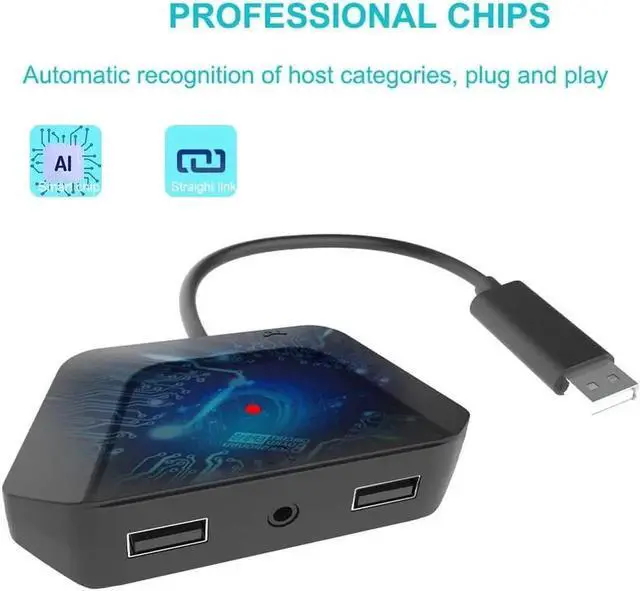 Alt view image 3 of 7 - Keyboard and Mouse Adapter with 3.5mm Audio Jack Compatible with Nintendo Switch, Xbox One, PS4, PS3. Perfect for Games Like FPS, TPS, RPG and RTS